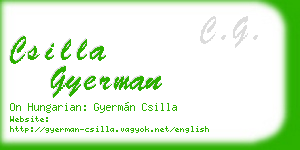 csilla gyerman business card