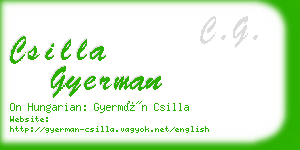 csilla gyerman business card